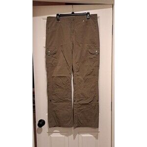 Kuhl Hiking Trail Outdoor Cargo Convertible Roll Up Bootcut Pants Women 14 Brown